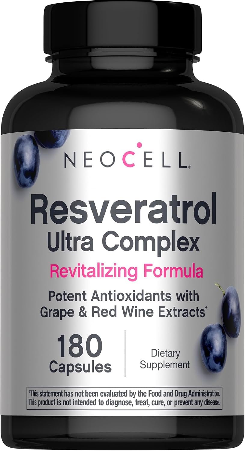 NeoCell Resveratrol Supplement | 180 Capsules | Trans Resveratrol Complex