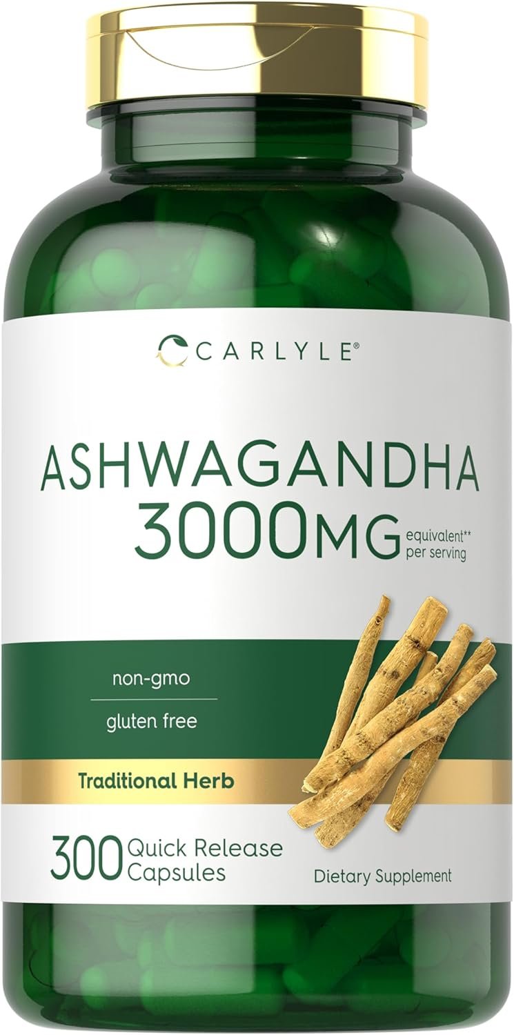Carlyle Ashwagandha Supplement for Women and Men | 300 Capsules