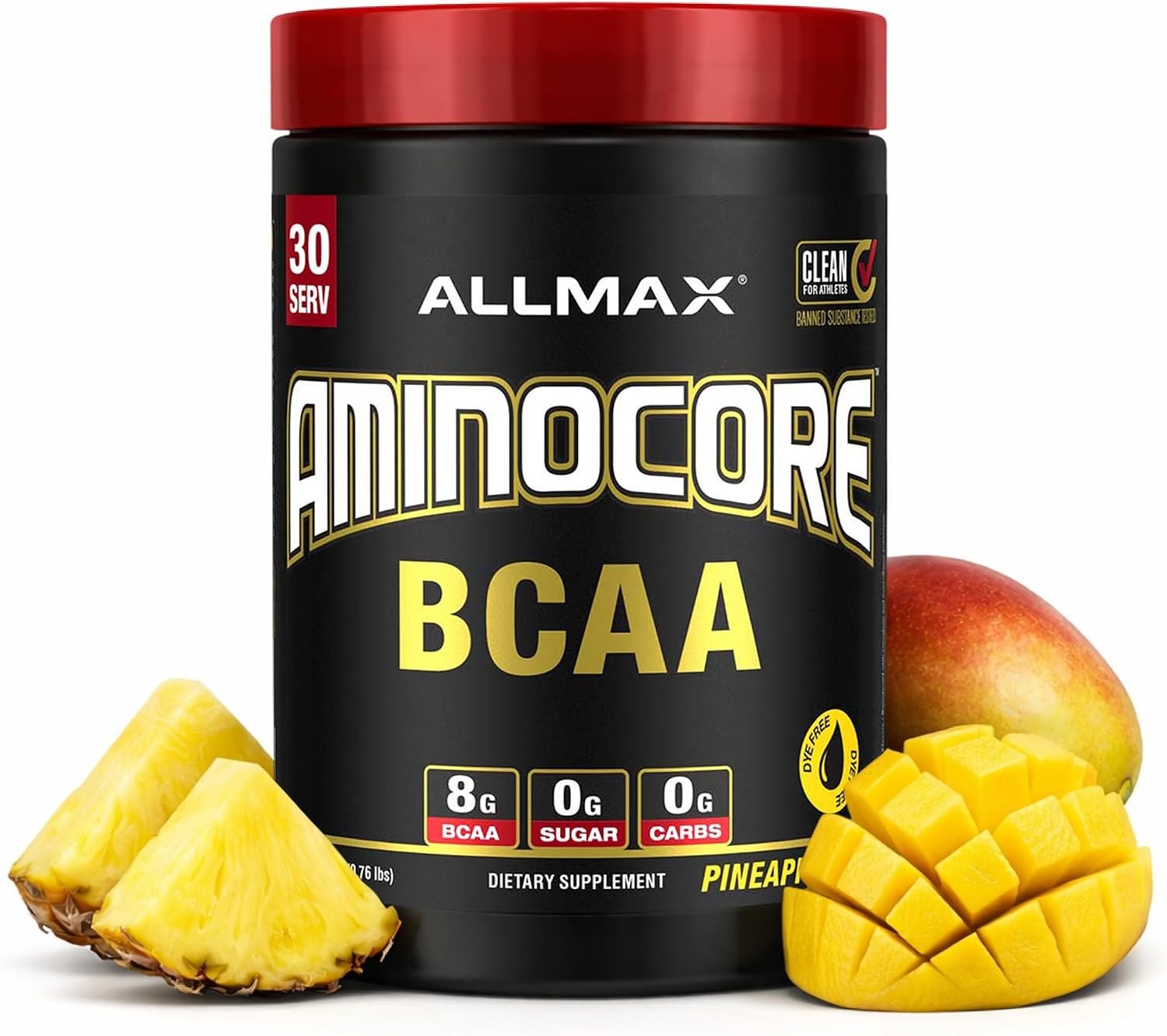 ALLMAX AMINOCORE BCAA Powder, Pineapple Mango, 30 Servings, 345 g