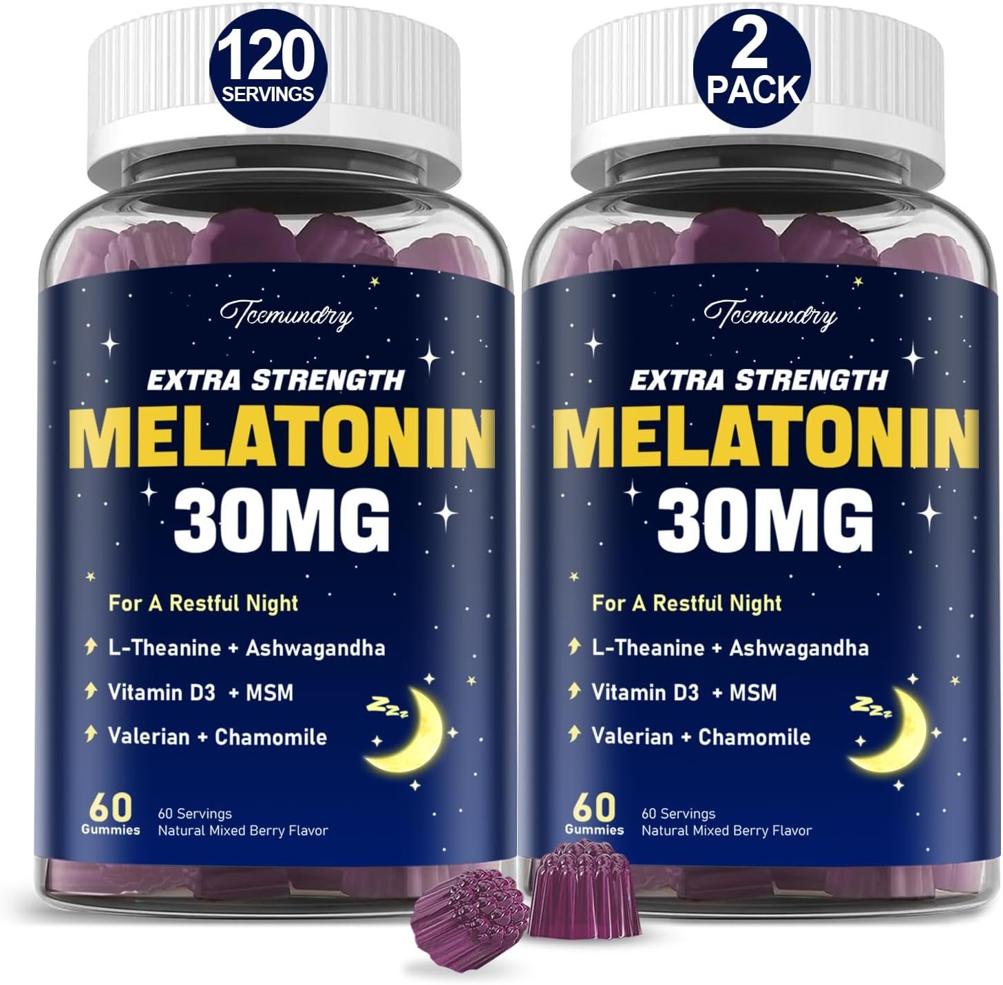 Melatonin Gummies 30mg for Adults: Maximum Strength Melatonin Supplement