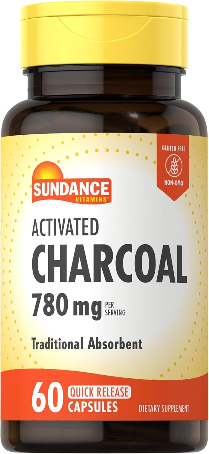 Sundance Activated Charcoal 780mg | 60 Quick Release Capsules