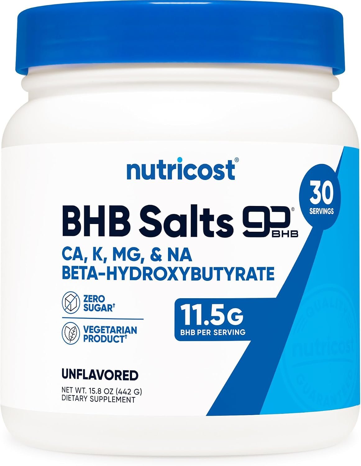 Nutricost Keto BHB Exogenous Ketones 4-in-1 (Unflavored) 30 Servings