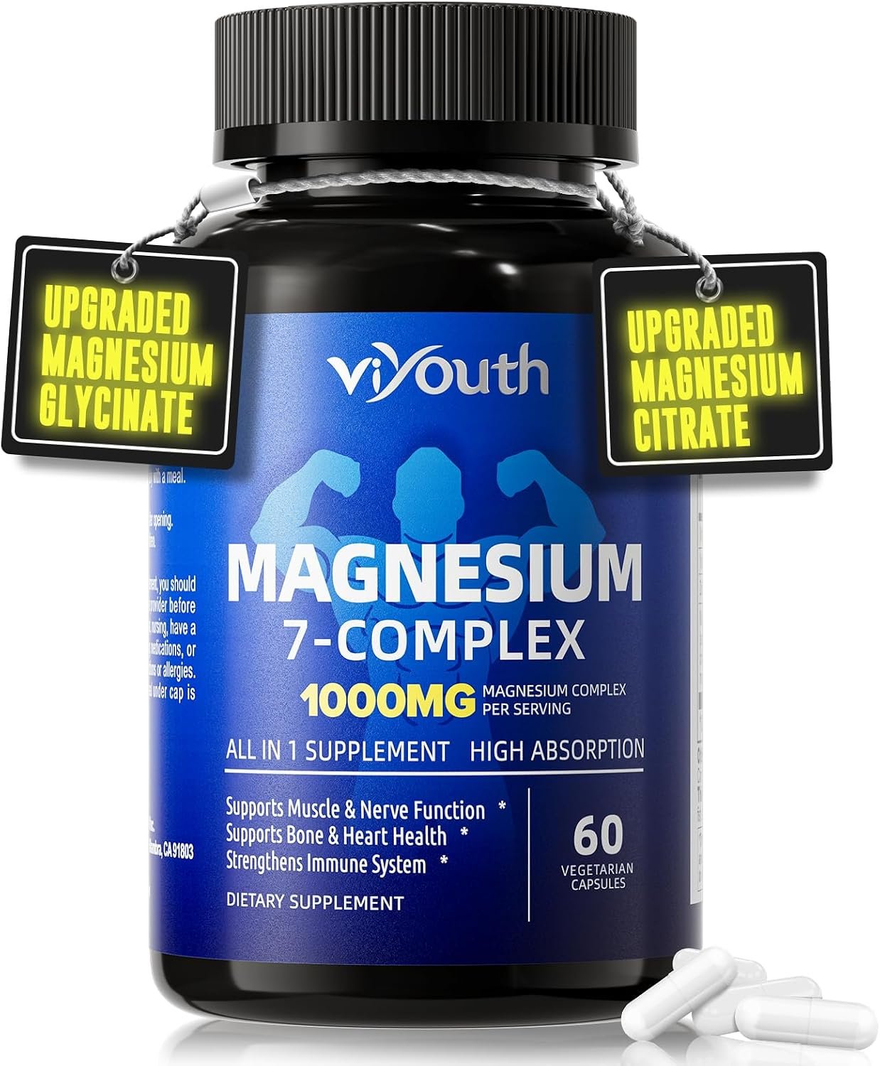 Magnesium 7 Complex Supplement, 7 Forms of Magnesium for Sleep & Muscle