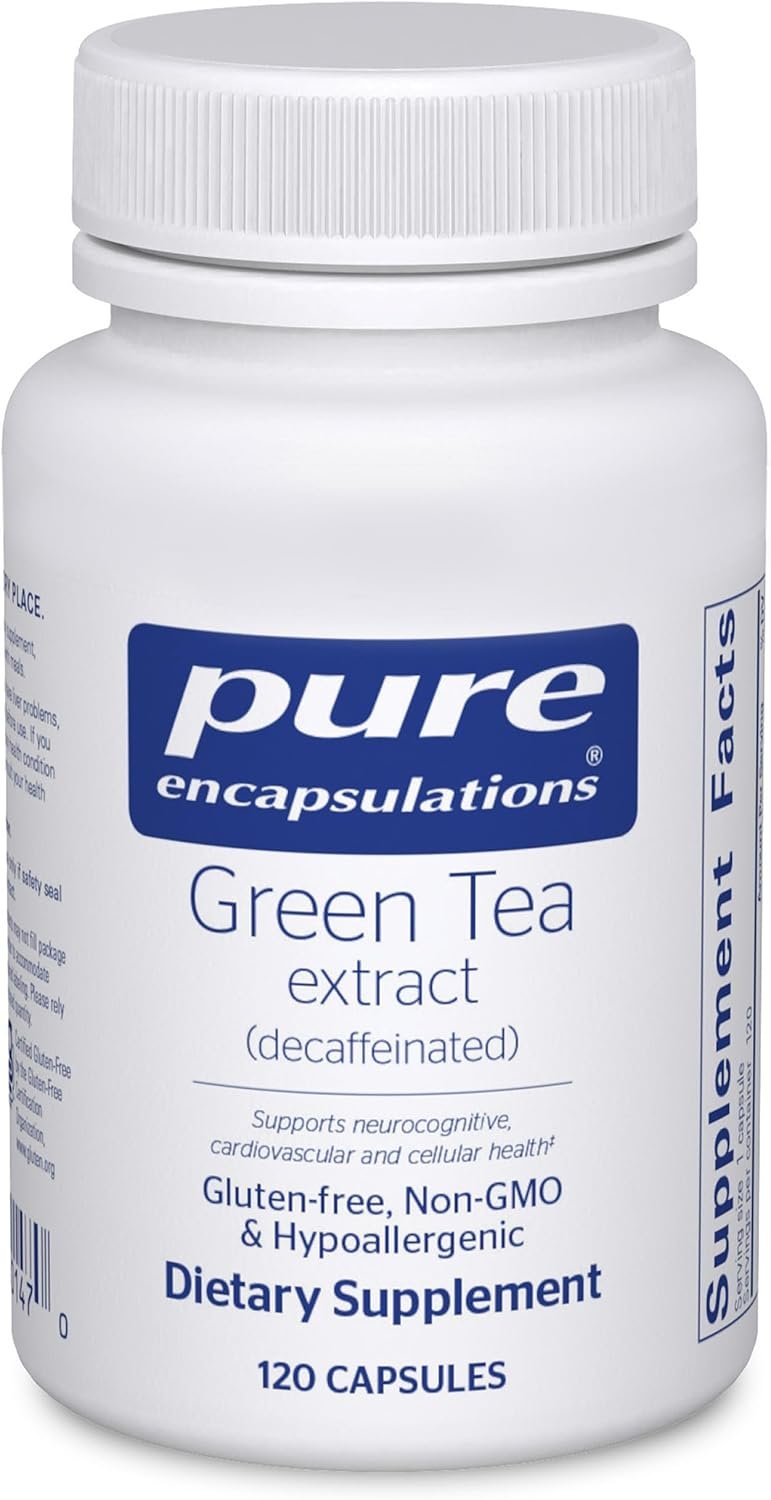 Pure Encapsulations Green Tea Extract (Decaffeinated), 120 Capsules