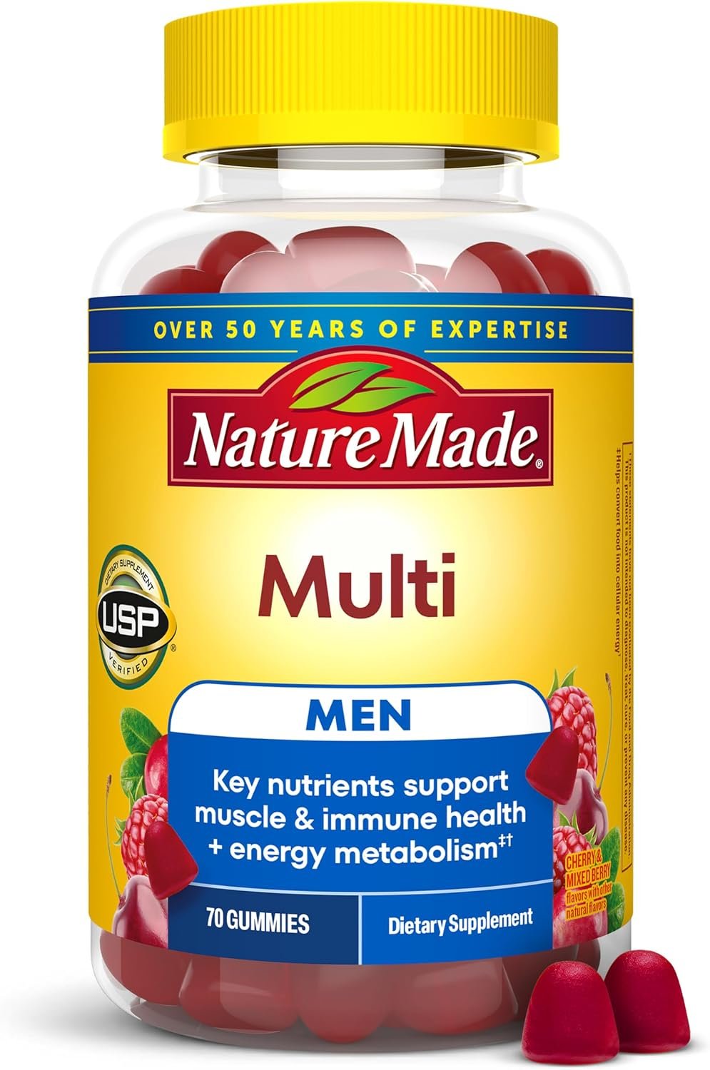 Nature Made Multi for Men, Mens Multivitamins Gummies, 70 Count