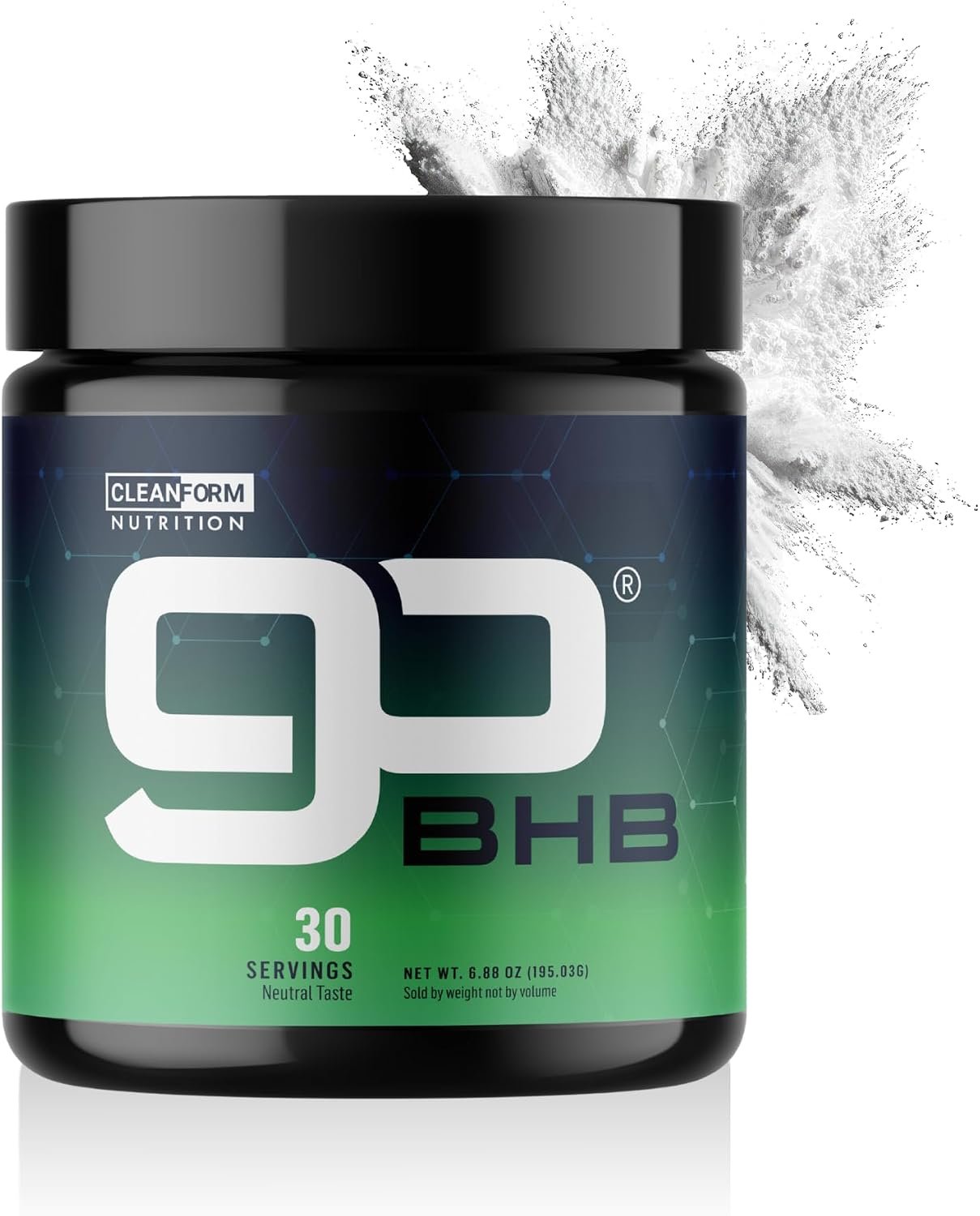 CleanForm goBHB Clean Energy Powder, Neutral, NSF Sport Certified, 6.88 oz