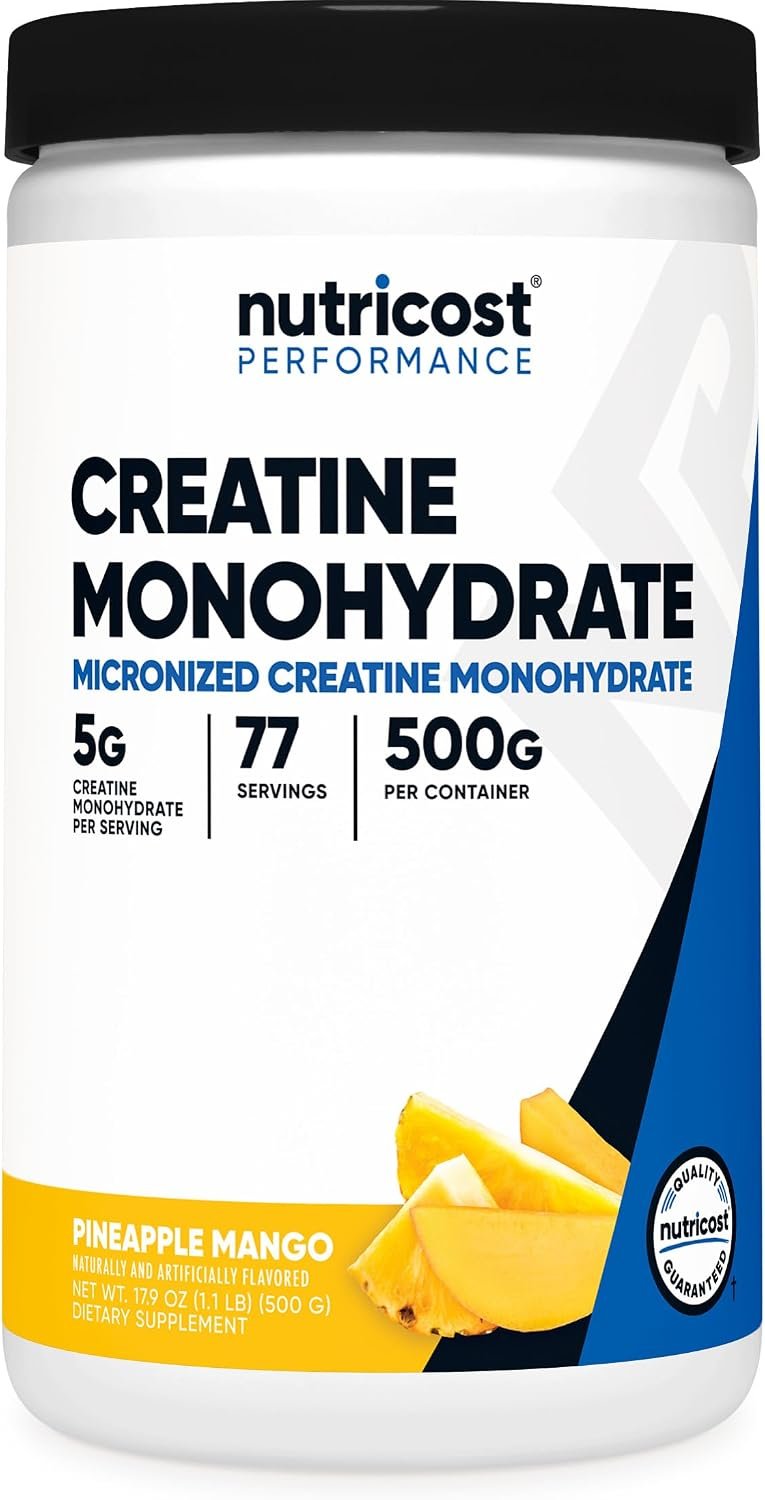 Nutricost Creatine Monohydrate Powder (Pineapple Mango, 500G), Micronized