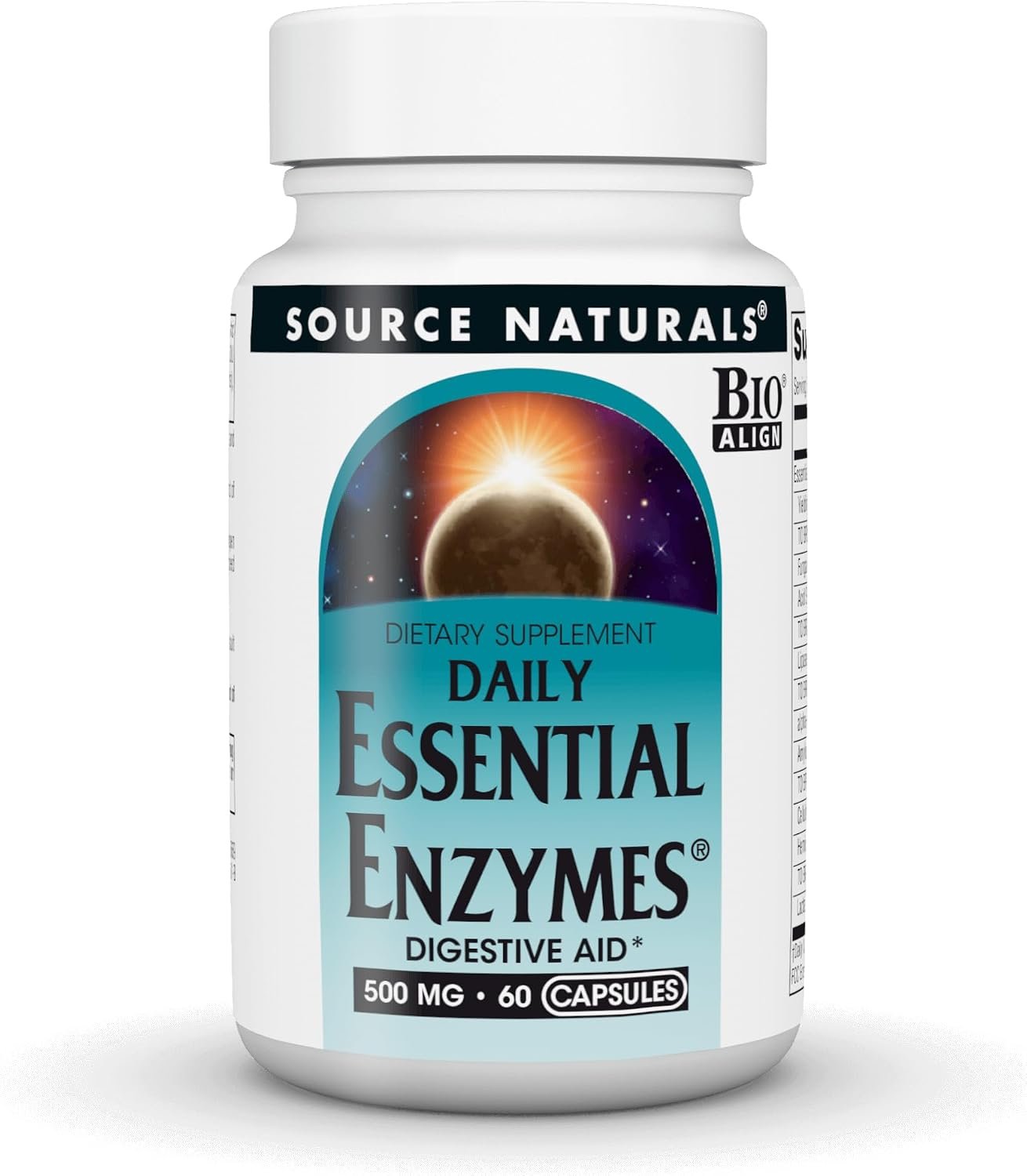 Source Naturals Daily Essential Enzymes, 500 mg – 60 Capsules