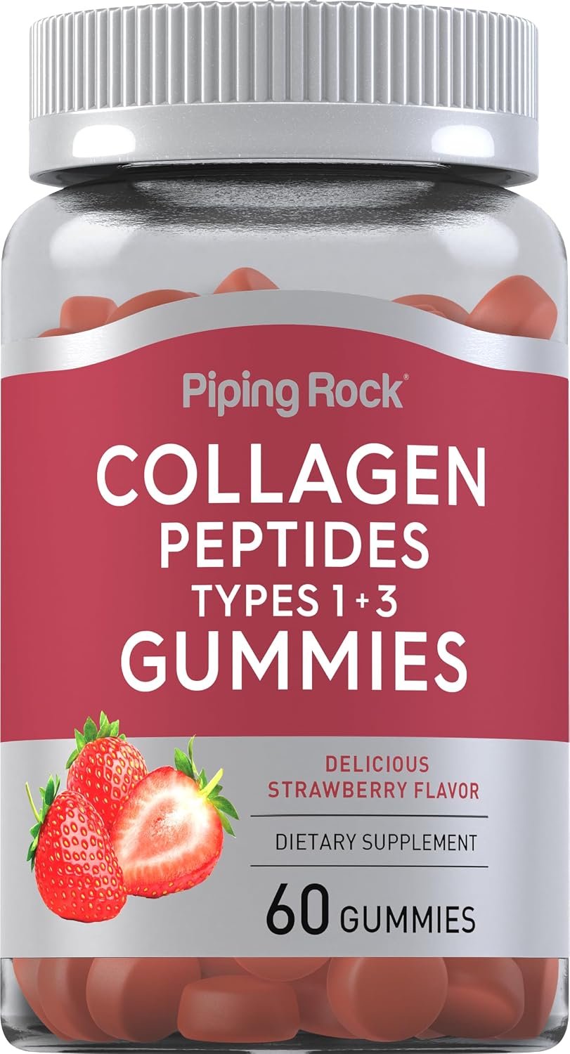 Piping Rock Collagen Gummies | 60 Count | Collagen Peptides Type 1 and 3
