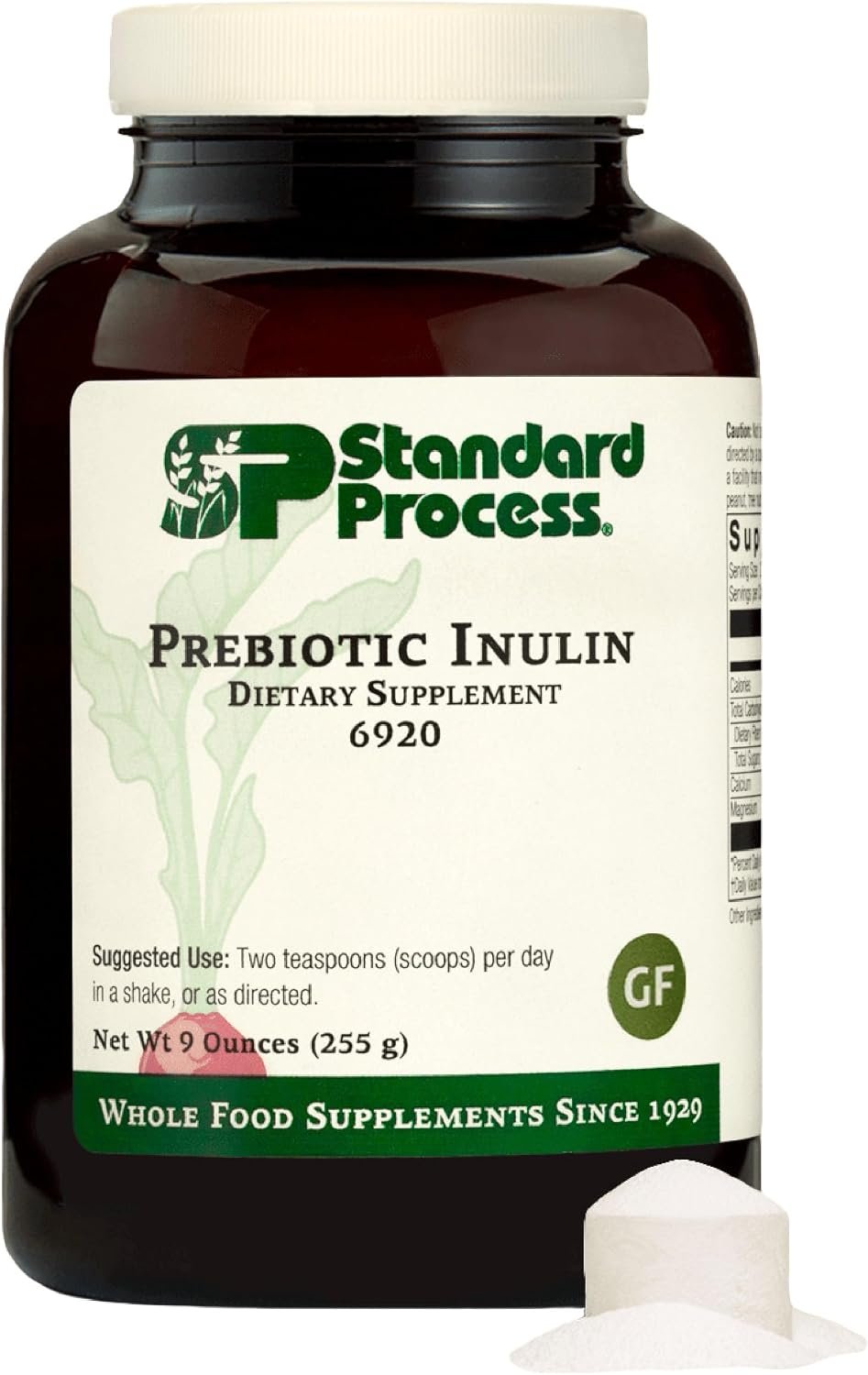 Standard Process Prebiotic Inulin, Gut Health & Immune Support, 9 oz