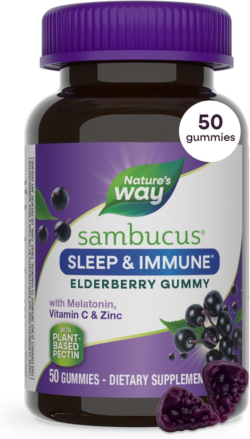 Nature’s Way Sambucus Sleep + Immune Gummies, with Melatonin, 50 ct
