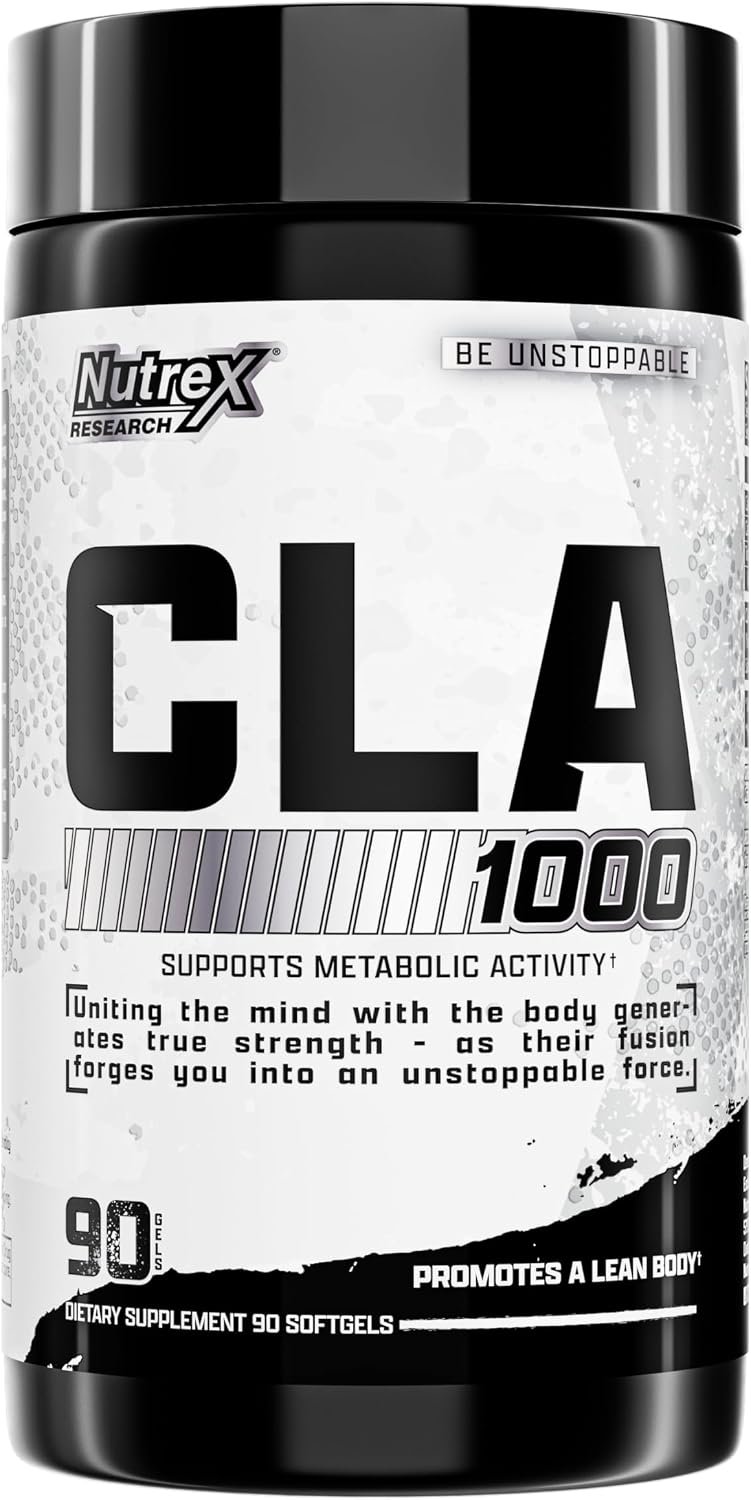 Nutrex Research Conjugated Linoleic Acid Cla 1000 Mg Softgels from Safflower Oil Stimulant Free Formula for Metabolism Support Dietary Supplement 90 Count