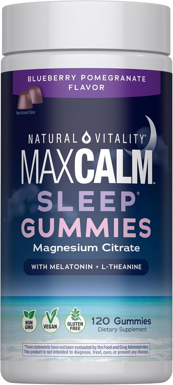 Natural Vitality Sleep Gummies | Magnesium, Melatonin & L-Theanine Formula
