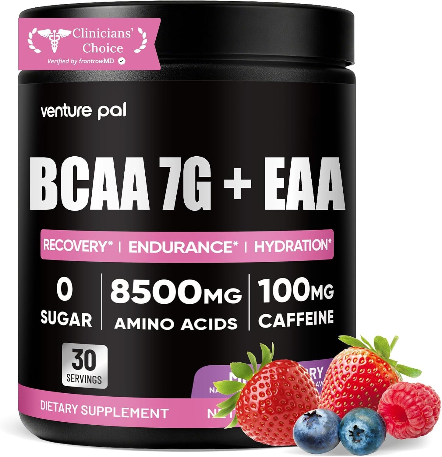 Sugar Free BCAA + EAA Powder for Muscle Recovery & Growth, Gluten-Free