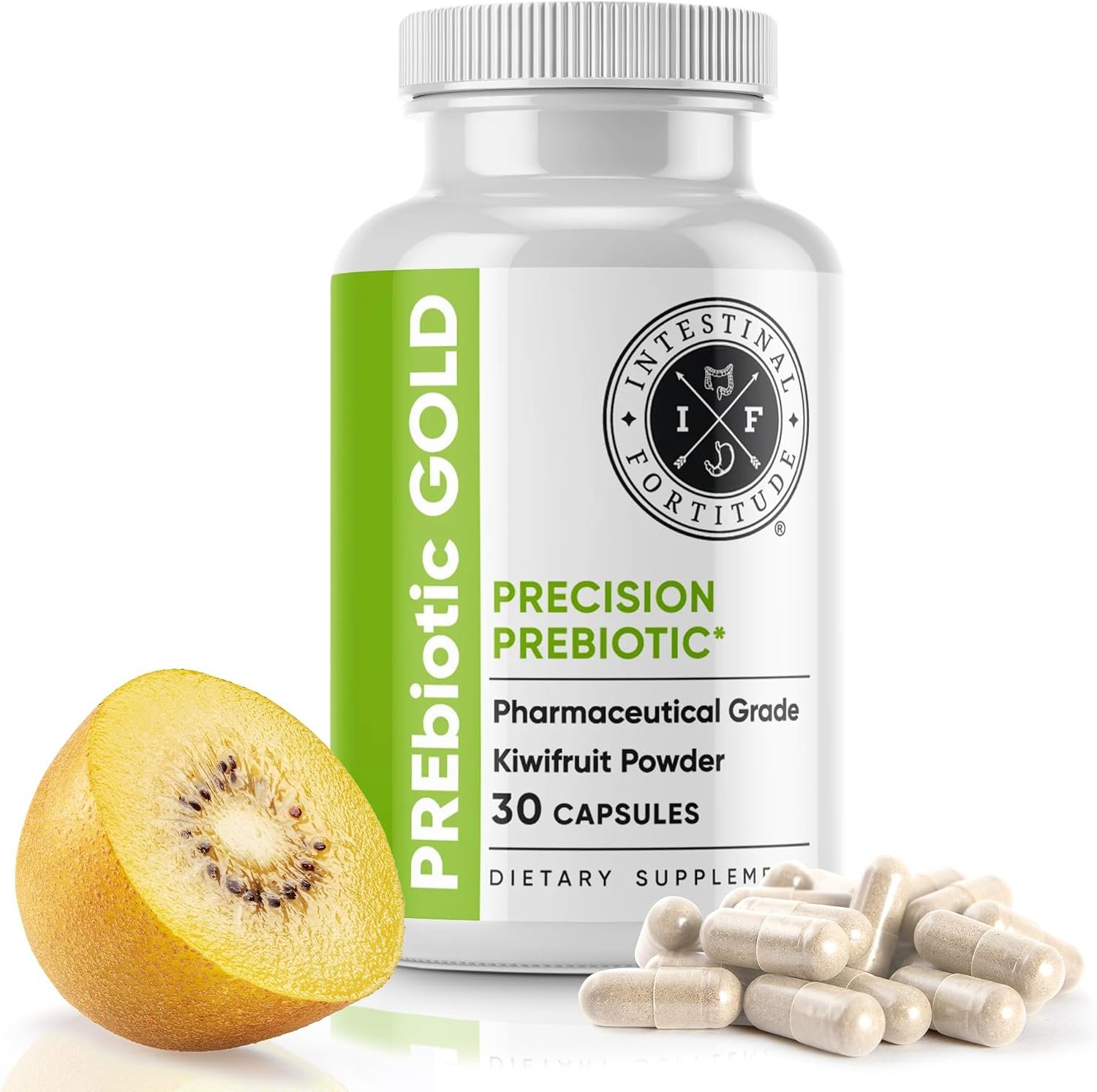 Intestinal Fortitude PREbiotic Gold Kiwi Livaux Prebiotic Butyrate Capsules