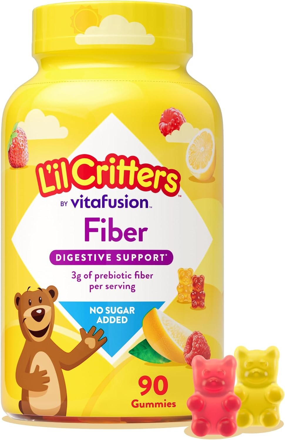 L’il Critters Kids Fiber Gummy Bears Supplement, 90 Count