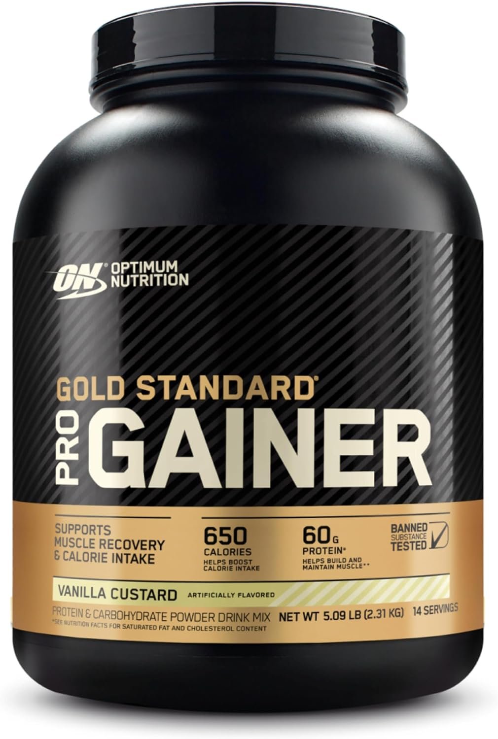 Optimum Nutrition Gold Standard Pro Gainer Protein, Vanilla Custard, 5 LB