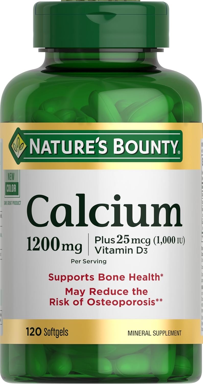 Nature’s Bounty Calcium 1200mg with 1000 IU Vitamin D3, 120 Count