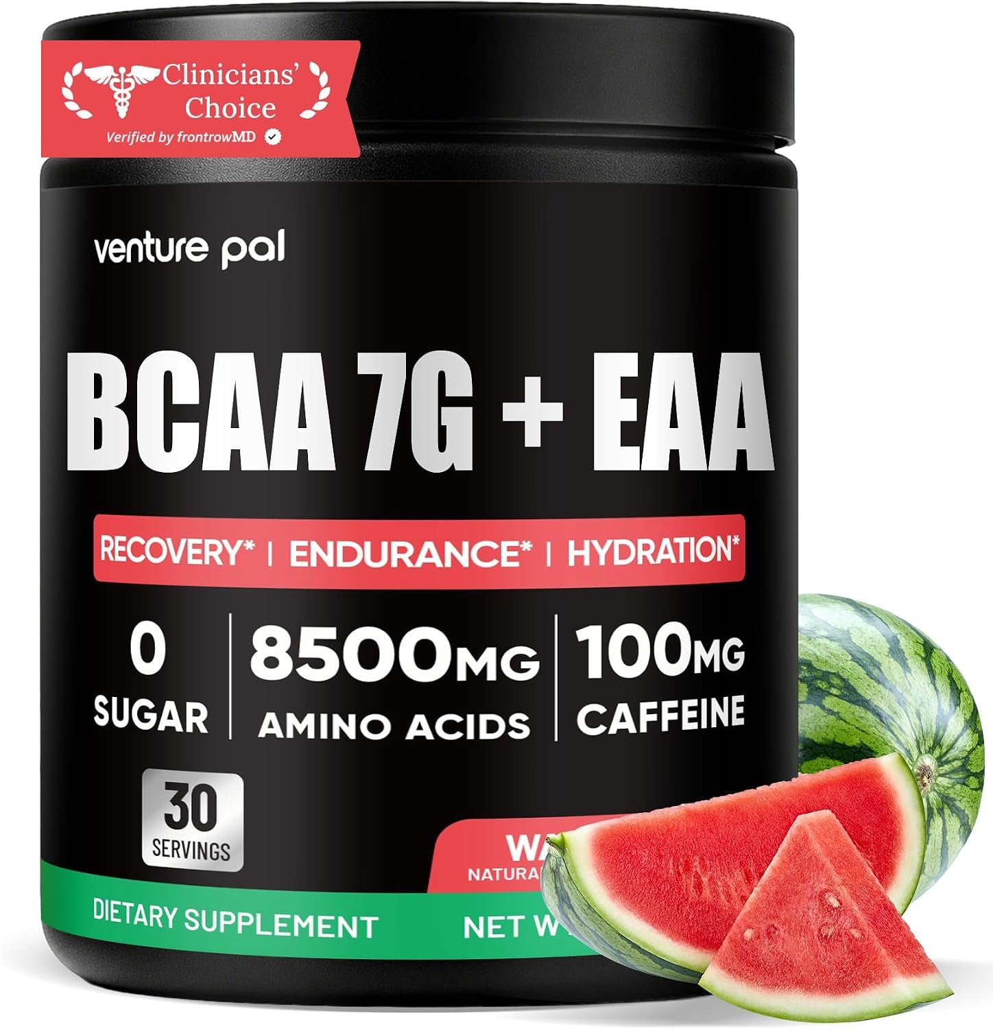 Sugar Free BCAA + EAA Powder for Muscle Recovery & Growth, Gluten-Free