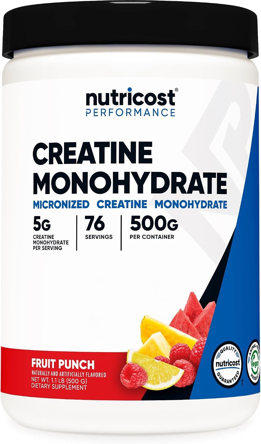 Nutricost Creatine Monohydrate Powder (Fruit Punch, 500 Gram)