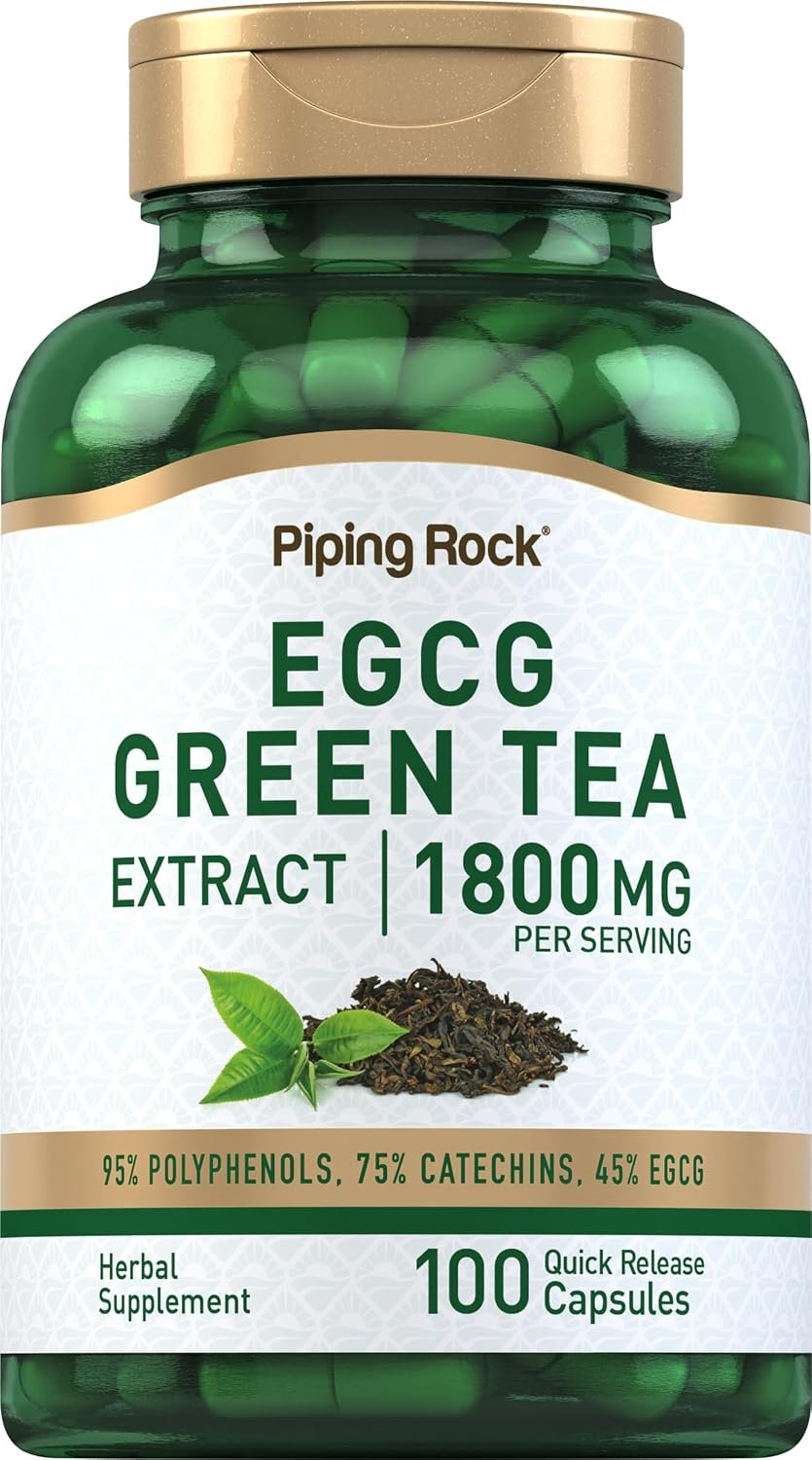 Piping Rock EGCG Green Tea Extract 1800 mg | 100 Capsules