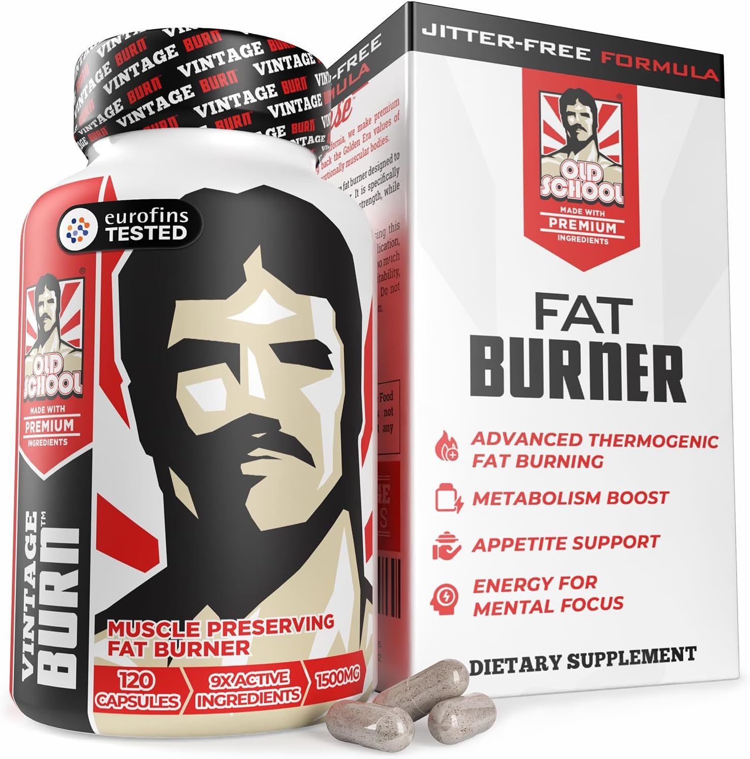 Old School Labs Premium Thermogenic Fat Burner for Men & Women, 120 Caps