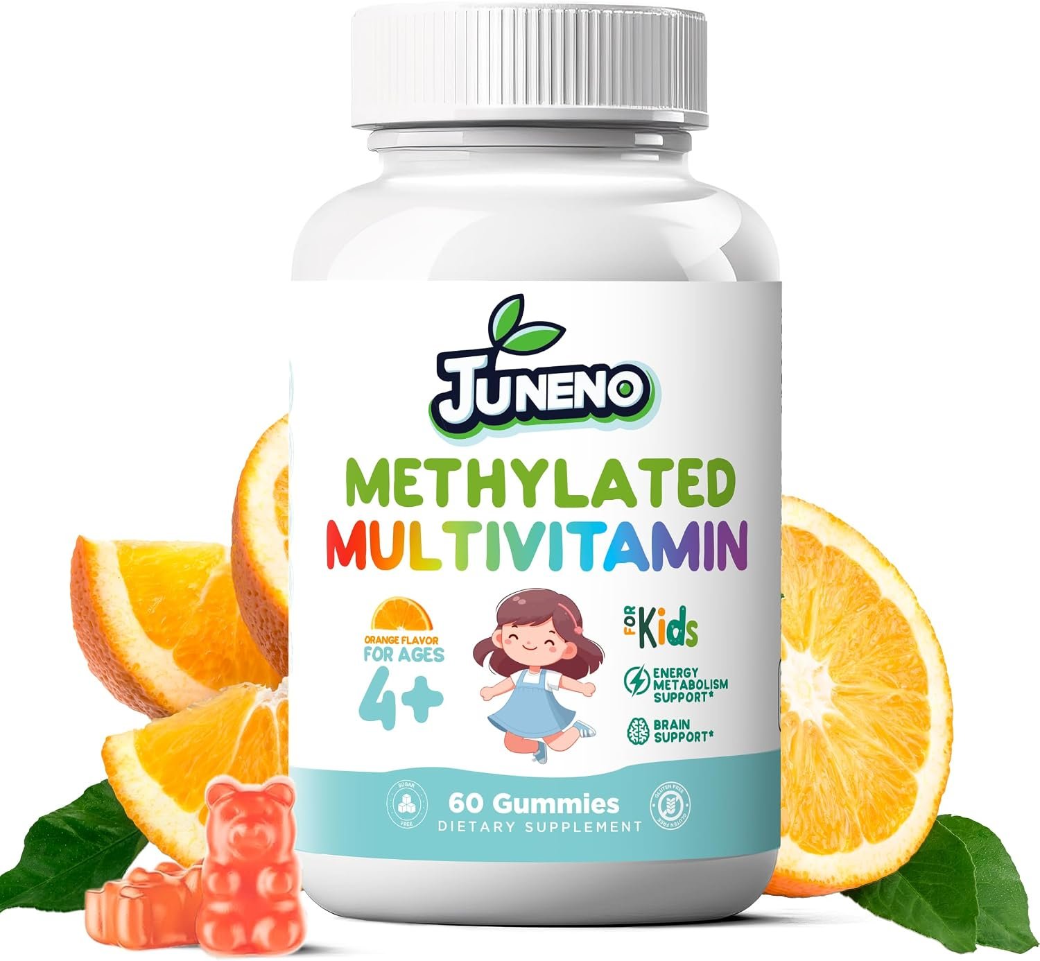 Methylated Multivitamin Gummies for Kids- Vegan Gluten Sugar Free