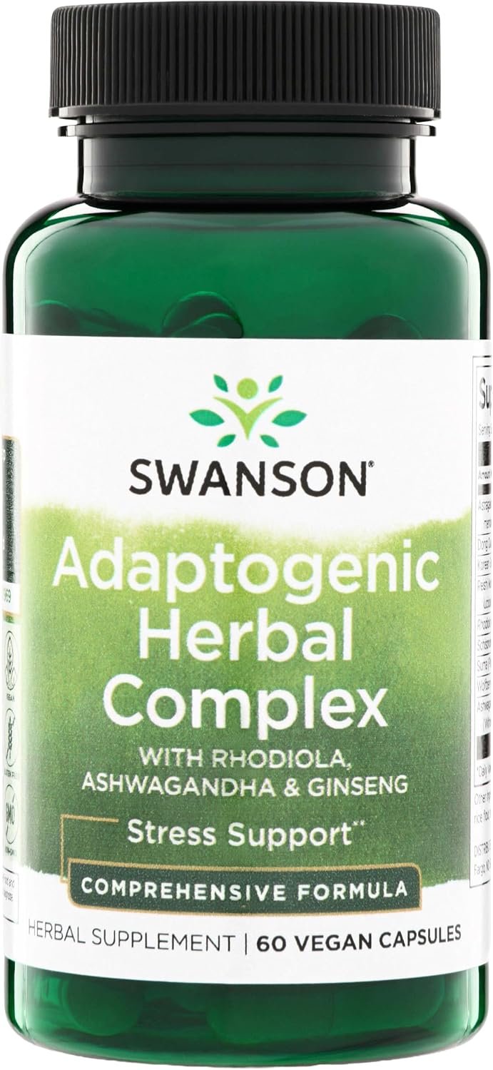 Swanson Rhodiola Ashwagandha Ginseng Complex, 60 Capsules