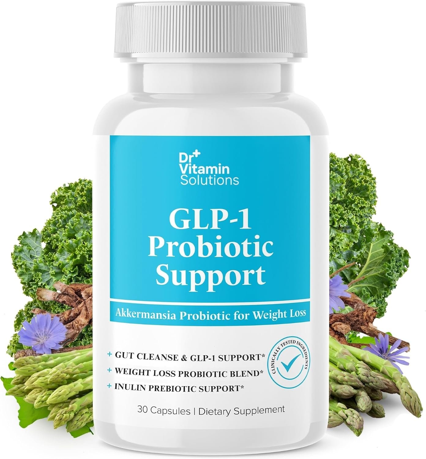 GLP-1 Probiotic Appetite Suppressant for Weight Loss, Inulin Gut Health