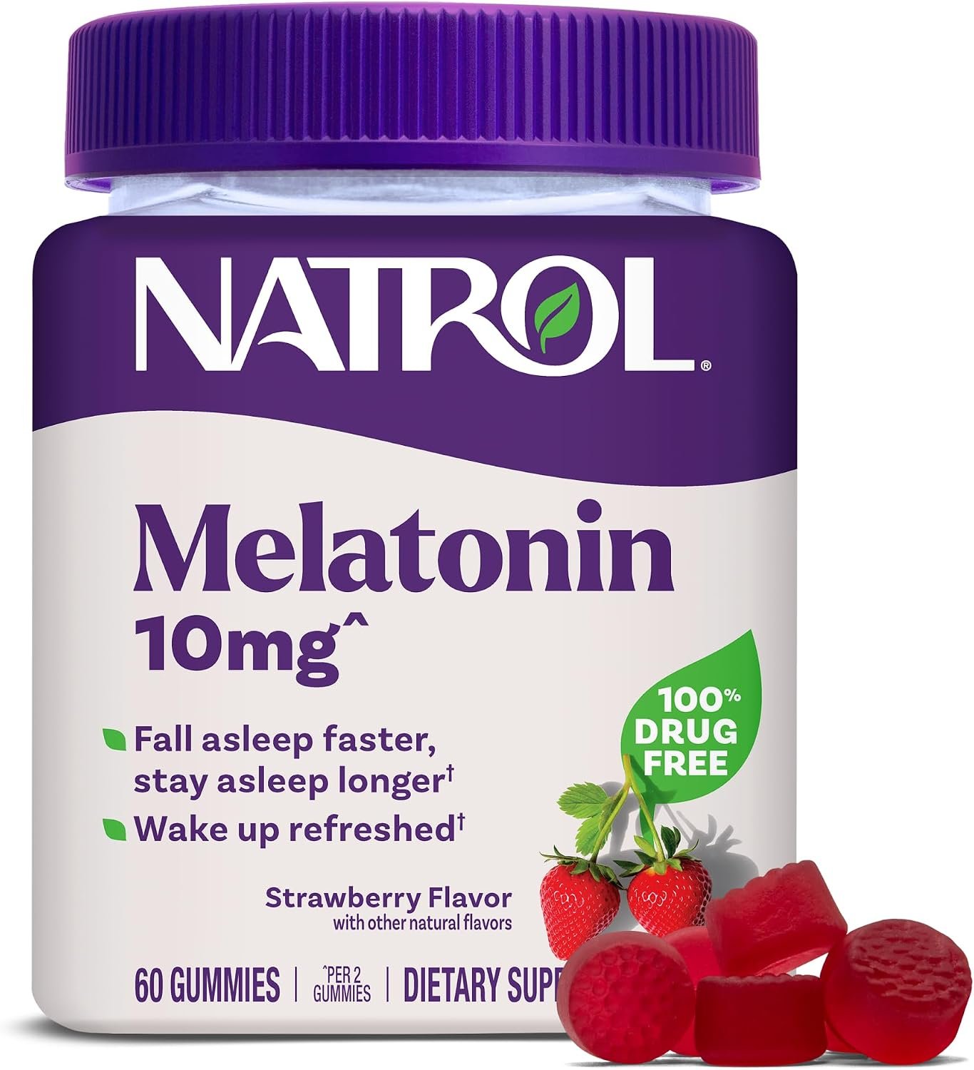 Natrol Melatonin 10 mg Gummies, Sleep Support for Adults, 60 Gummies
