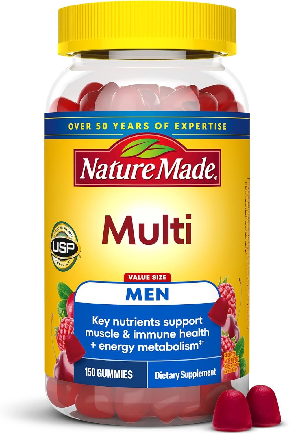Nature Made Multi for Men, Mens Multivitamins Gummies, 150 Count