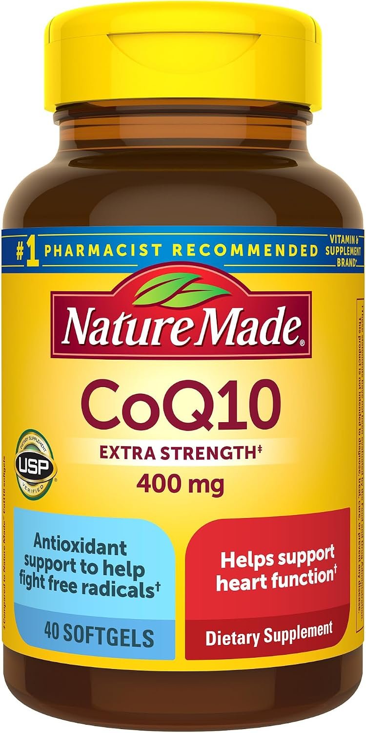 Nature Made CoQ10 400mg Softgels for Heart Health Support, 40 Softgels