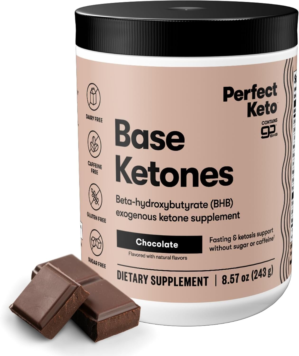 Perfect Keto Exogenous Ketones Powder, Chocolate Flavor | 8.57 oz