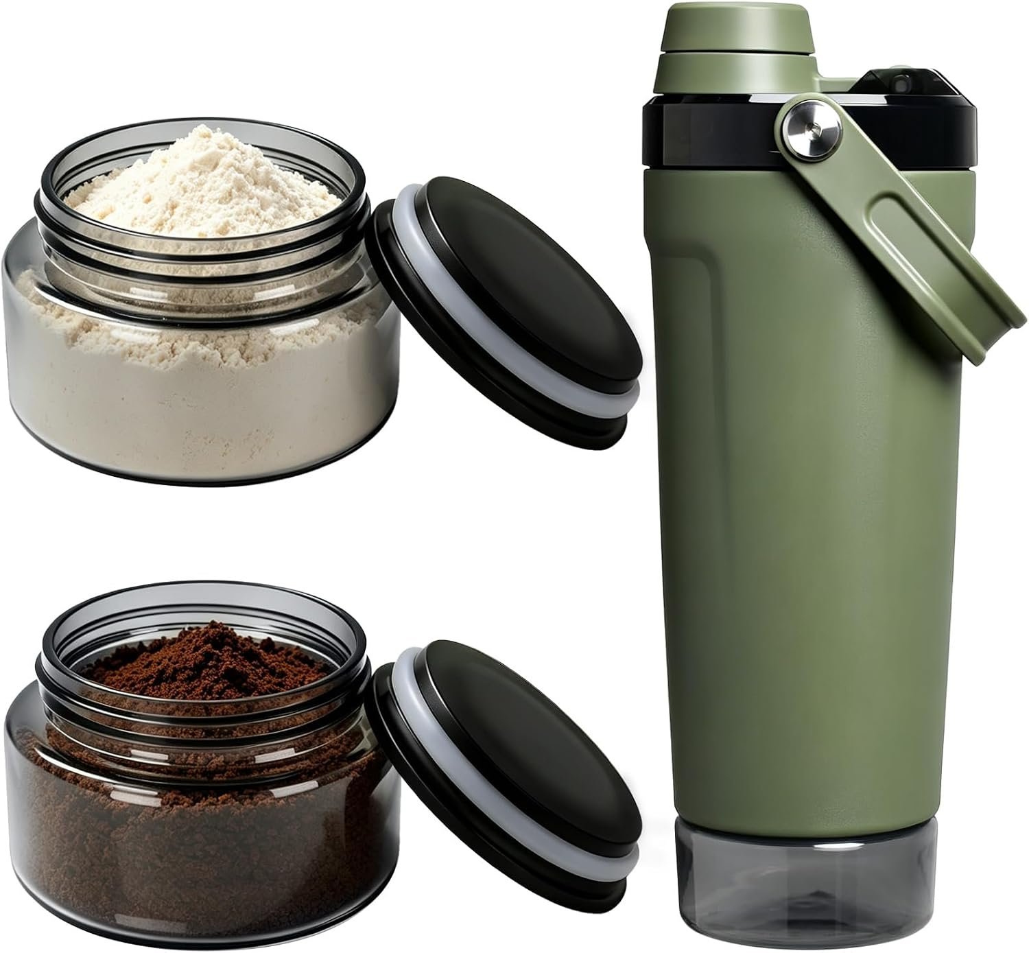 2-Pack Storage Base with Snap-on Lid for Stanley Shaker Bottle 20 oz