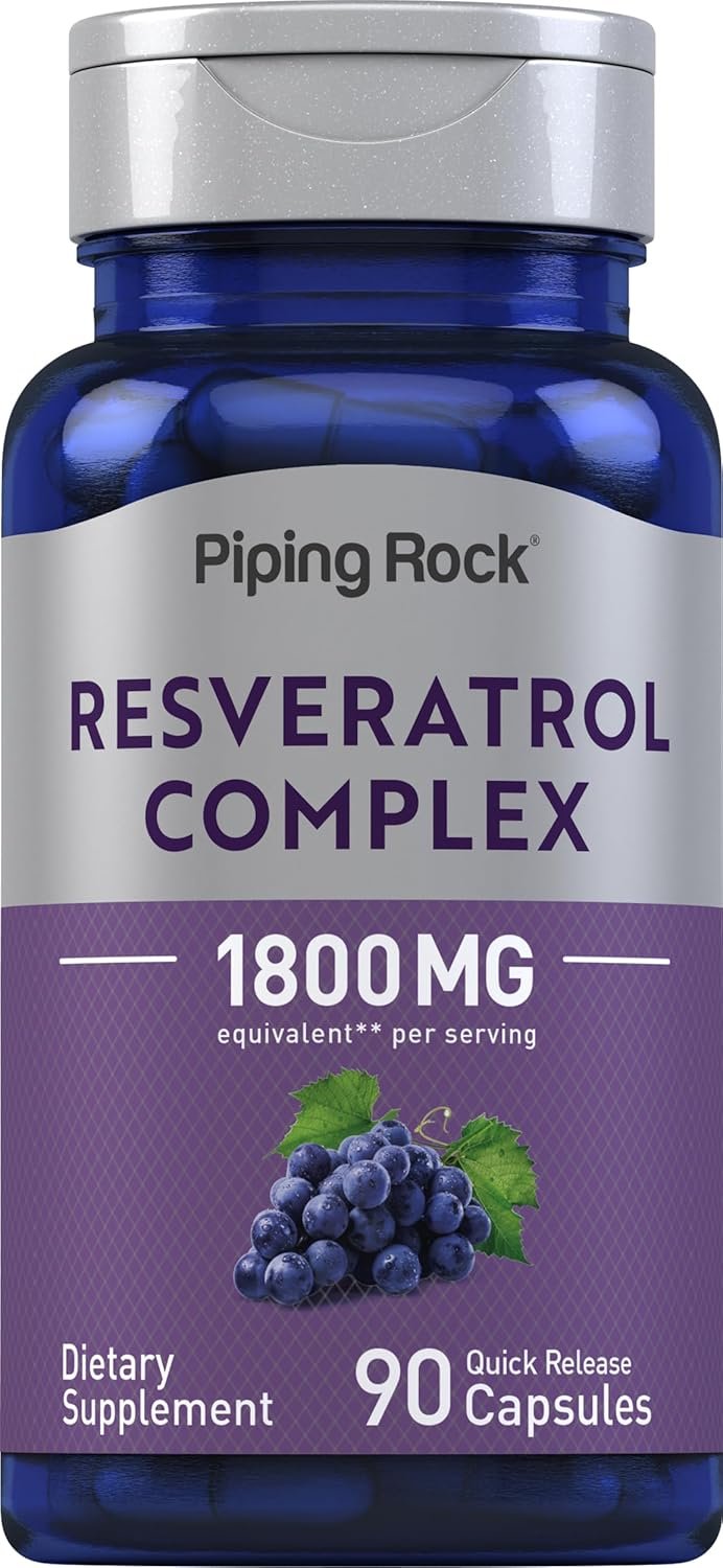 Piping Rock Resveratrol Complex | 90 Capsules | Ultra Potent Formula