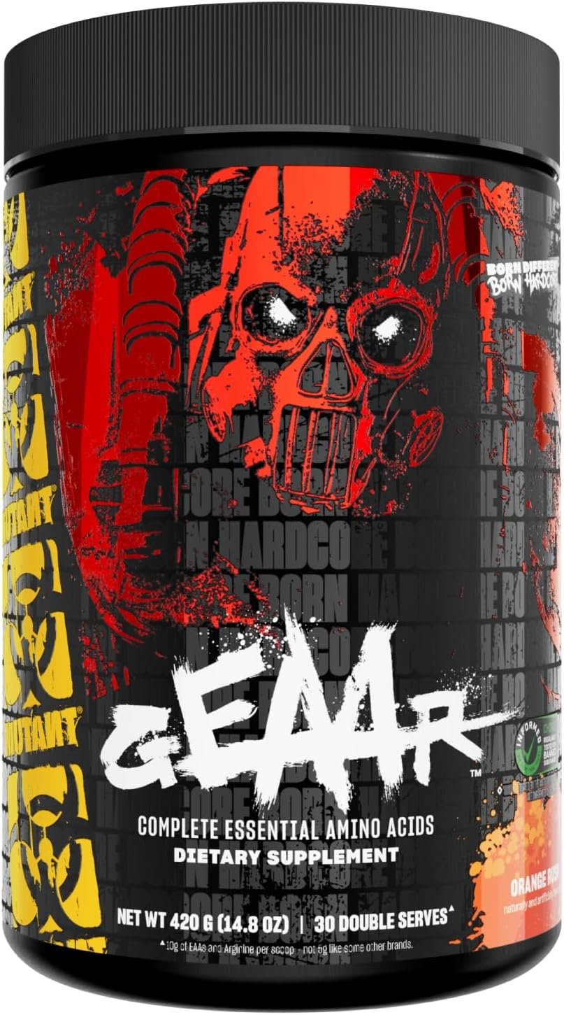 Mutant GEAAR, 10g EAAs + Arginine, Electrolytes, Orange Rush, 14.8 oz