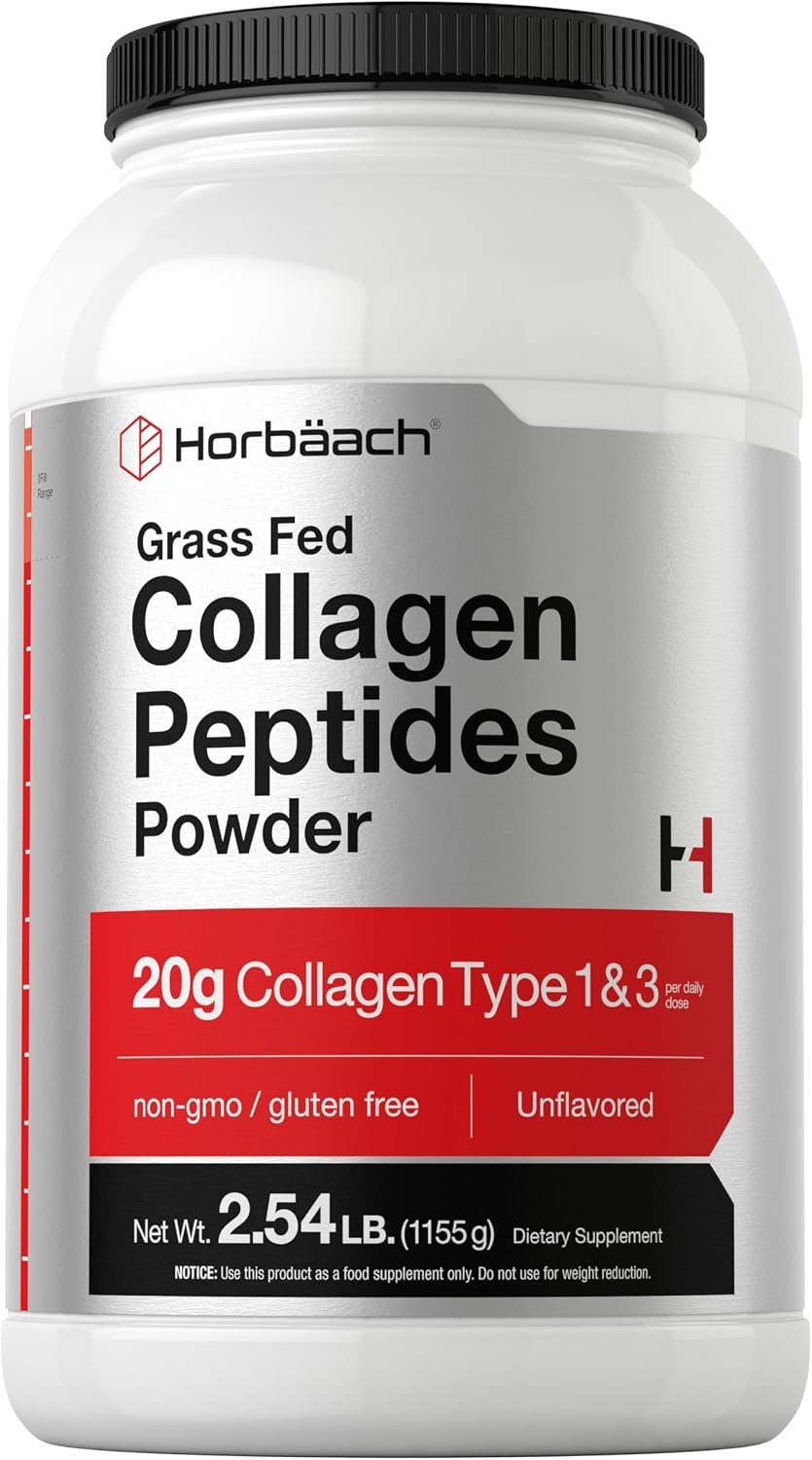 Horbaach Collagen Peptides Powder 40 oz | Unflavored | for Men & Women