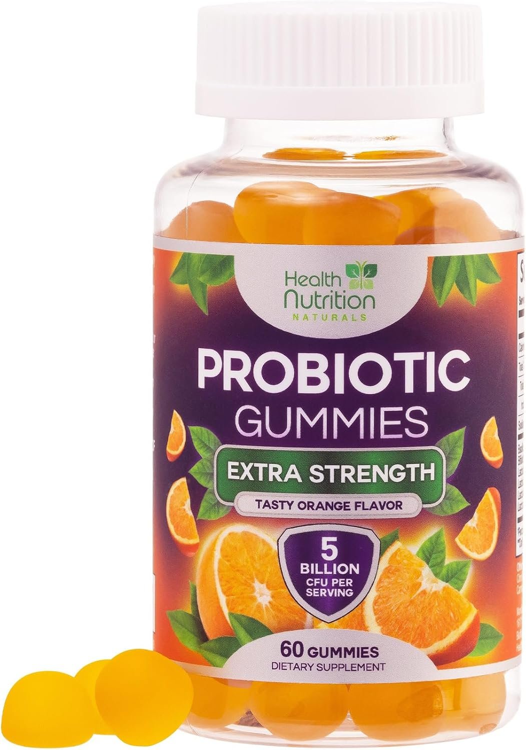 Probiotic Gummies – 5 Billion CFU – Advanced Probiotics Formula – Gut & Digestive Health Support Gummy for Occasional Bloating – Daily Acidophilus Probiotics Supplement for Women & Men – 60 Gummies