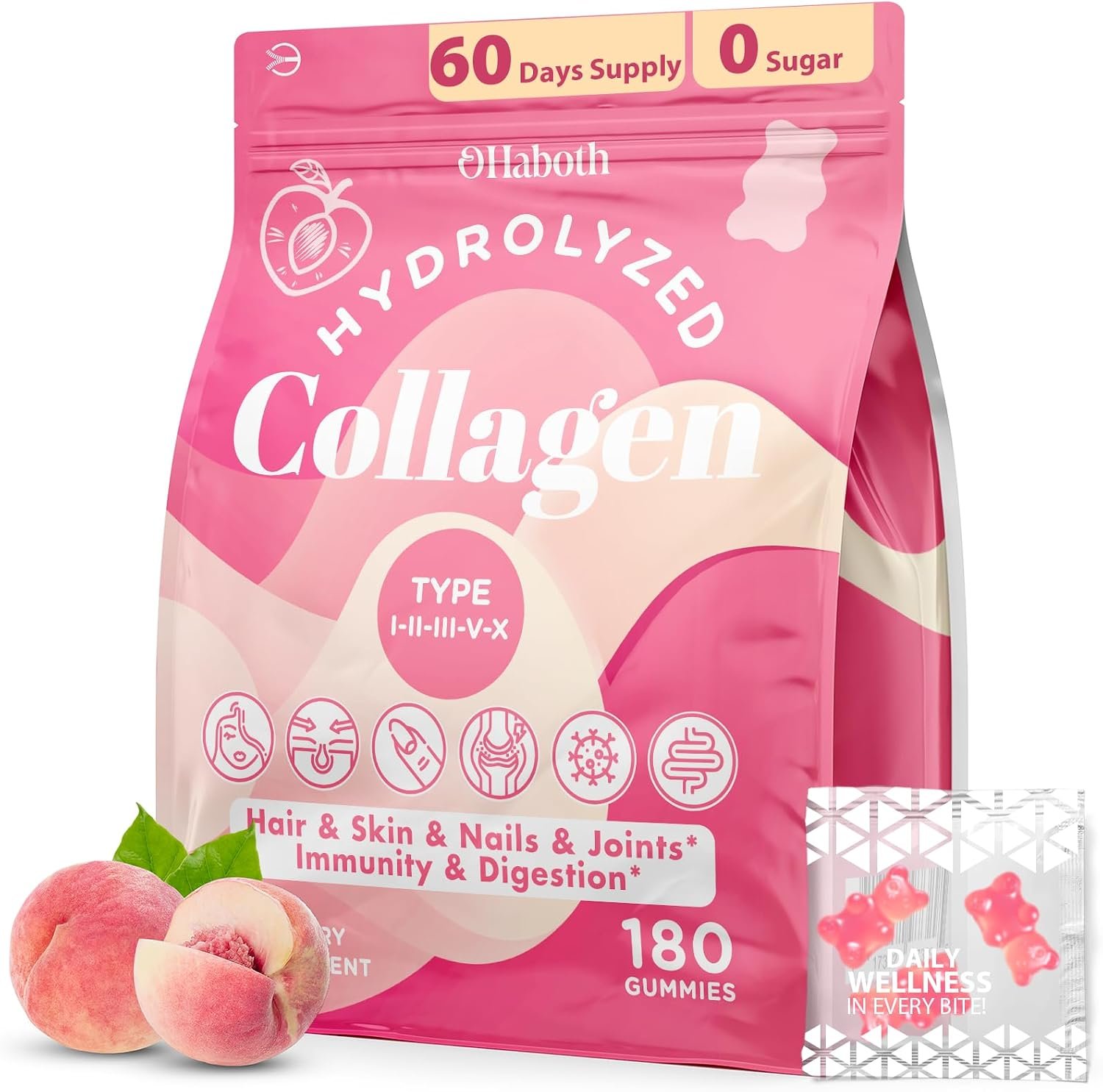 Collagen Gummies for Women, Collagen Gummies for Skin, Wrinkles, Hair, Nail