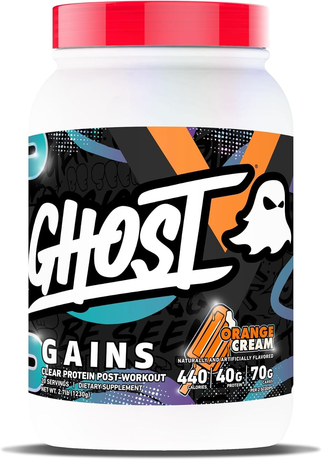GHOST Clear Gains Mass Gainer Protein Powder – 40G Whey Protein Isolate