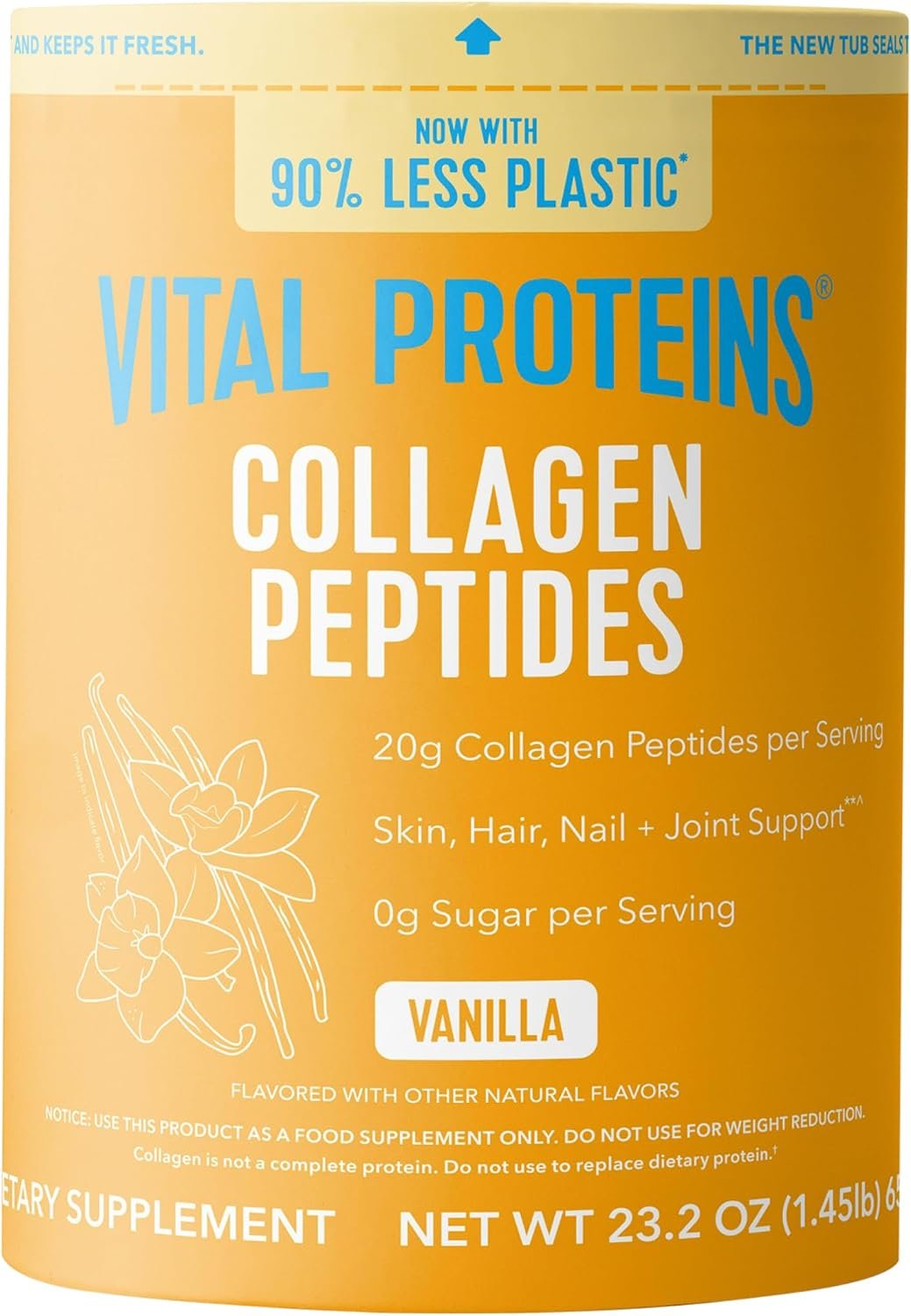 Vital Proteins Collagen Peptides Powder, Vanilla, 23.2oz