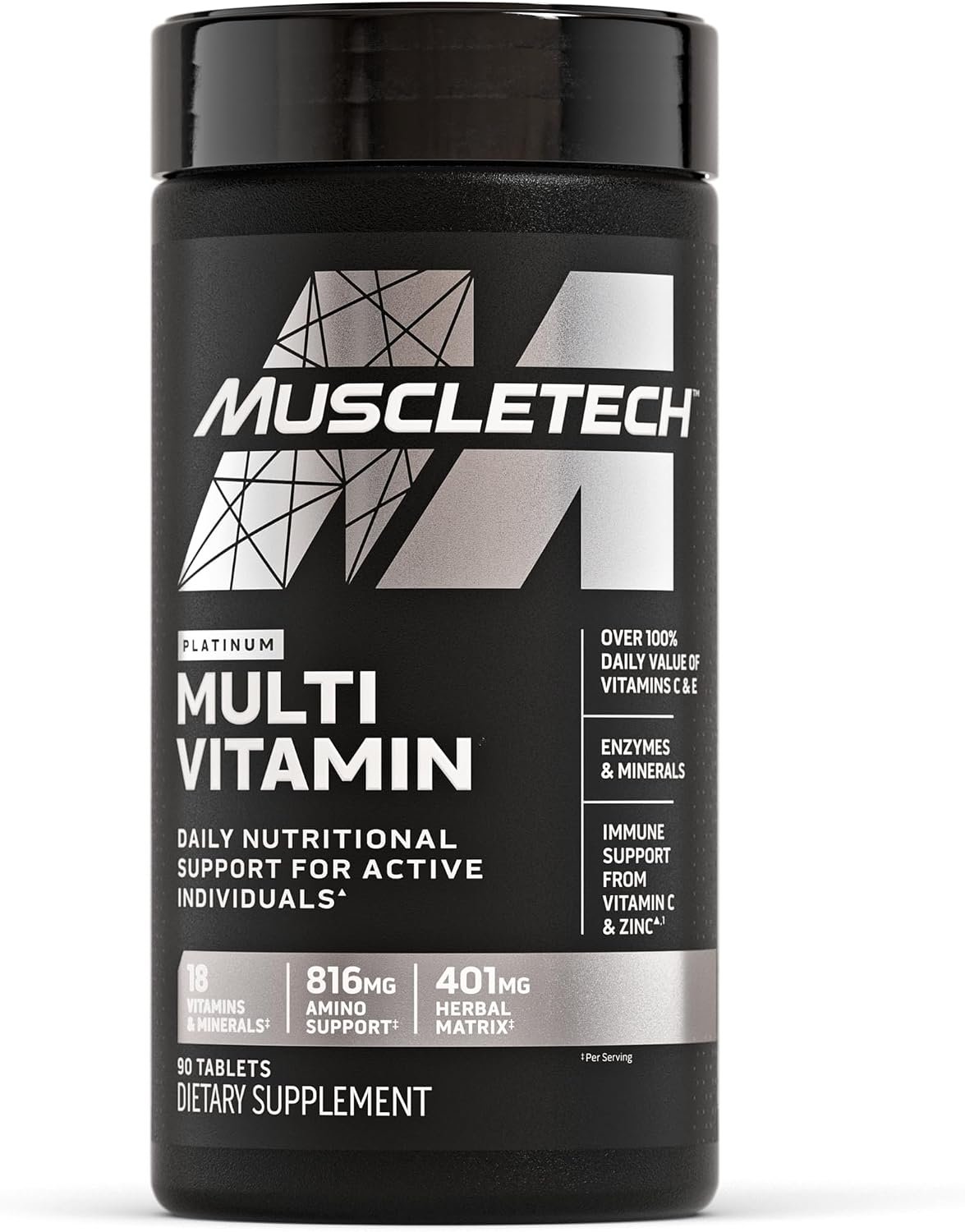 MuscleTech Platinum Multivitamins for Men & Women, Multi-Vitamin Supplement