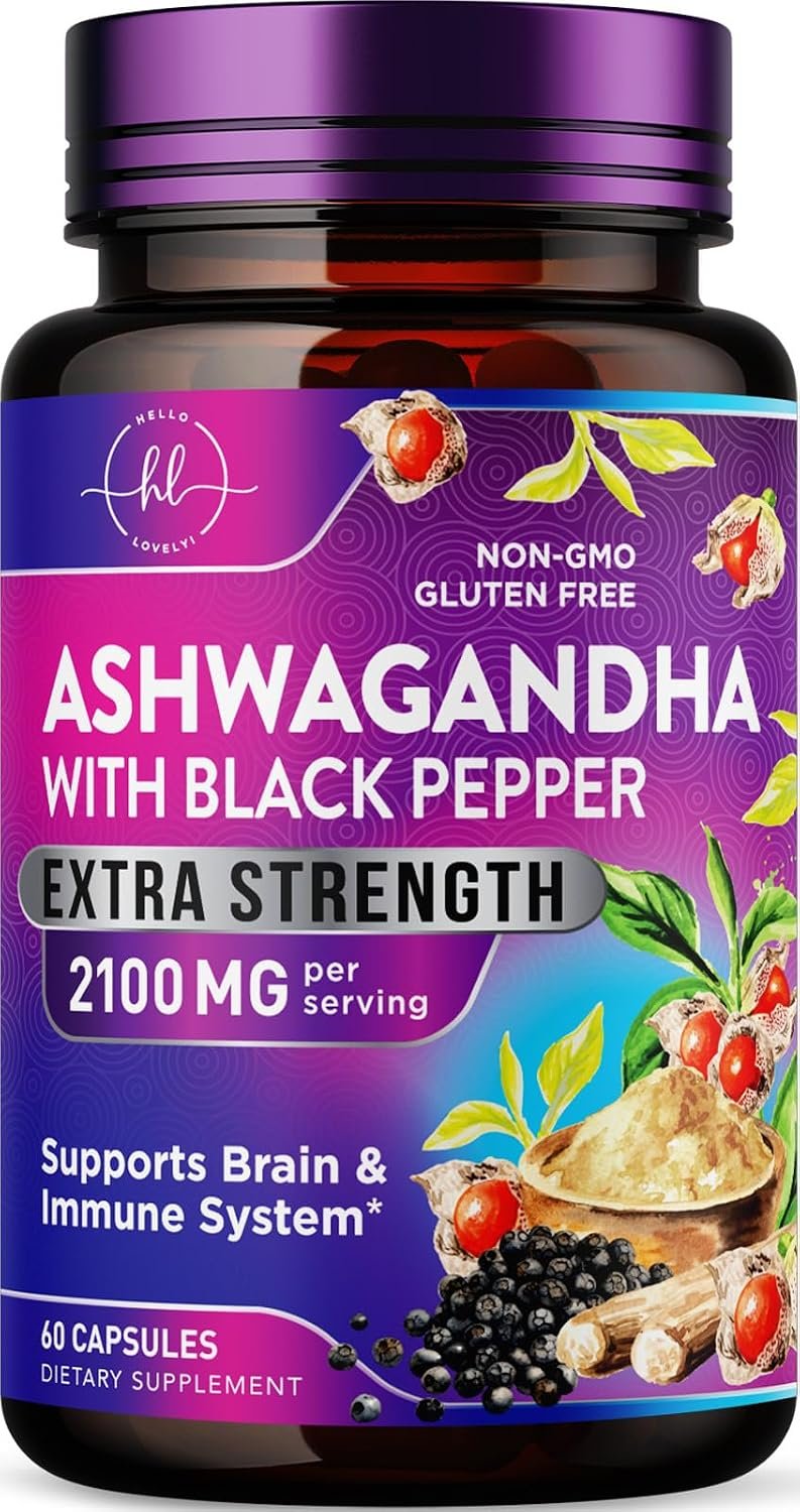 Ashwagandha Supplements – Enhanced Absorption Root Extract & Black Pepper