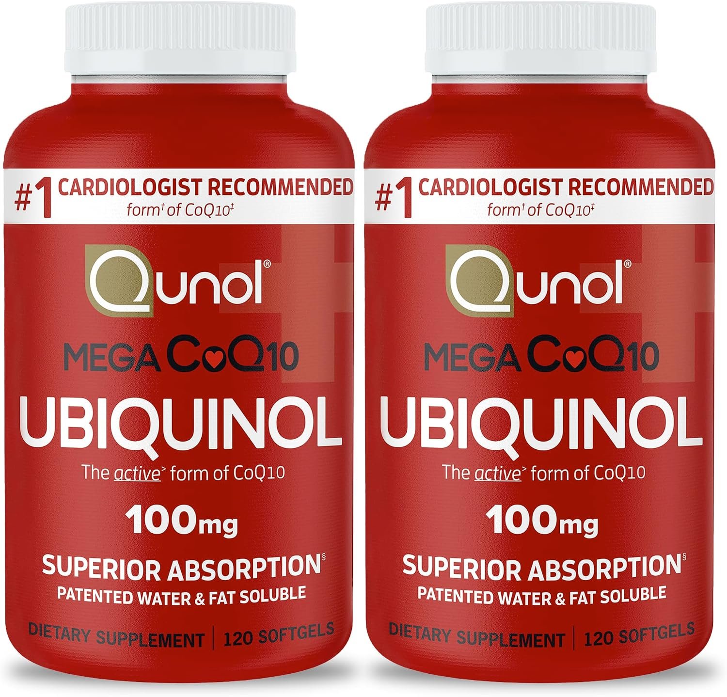Qunol Mega Ubiquinol CoQ10 100mg, Superior Absorption, 240 Softgels
