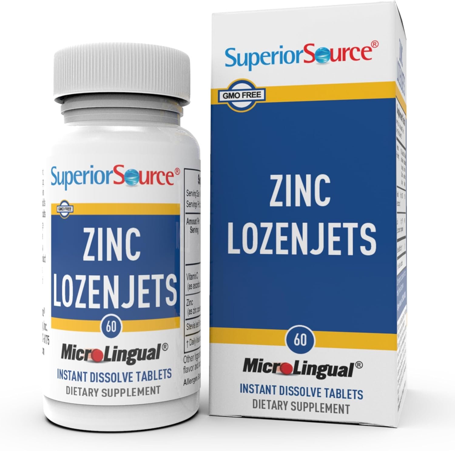 Superior Source Zinc Lozenjets – Immune System Support Supplement – Trace Mineral Supplement Aids Systems & Functions – Zinc Supplement for Women & Men – 60 Instant Dissolve Tablets