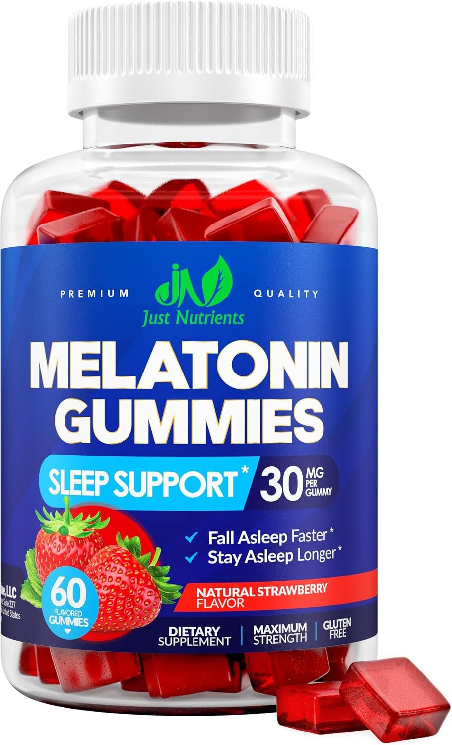Melatonin 30mg Gummies for Adults, Zero Sugar (2 Month Supply)