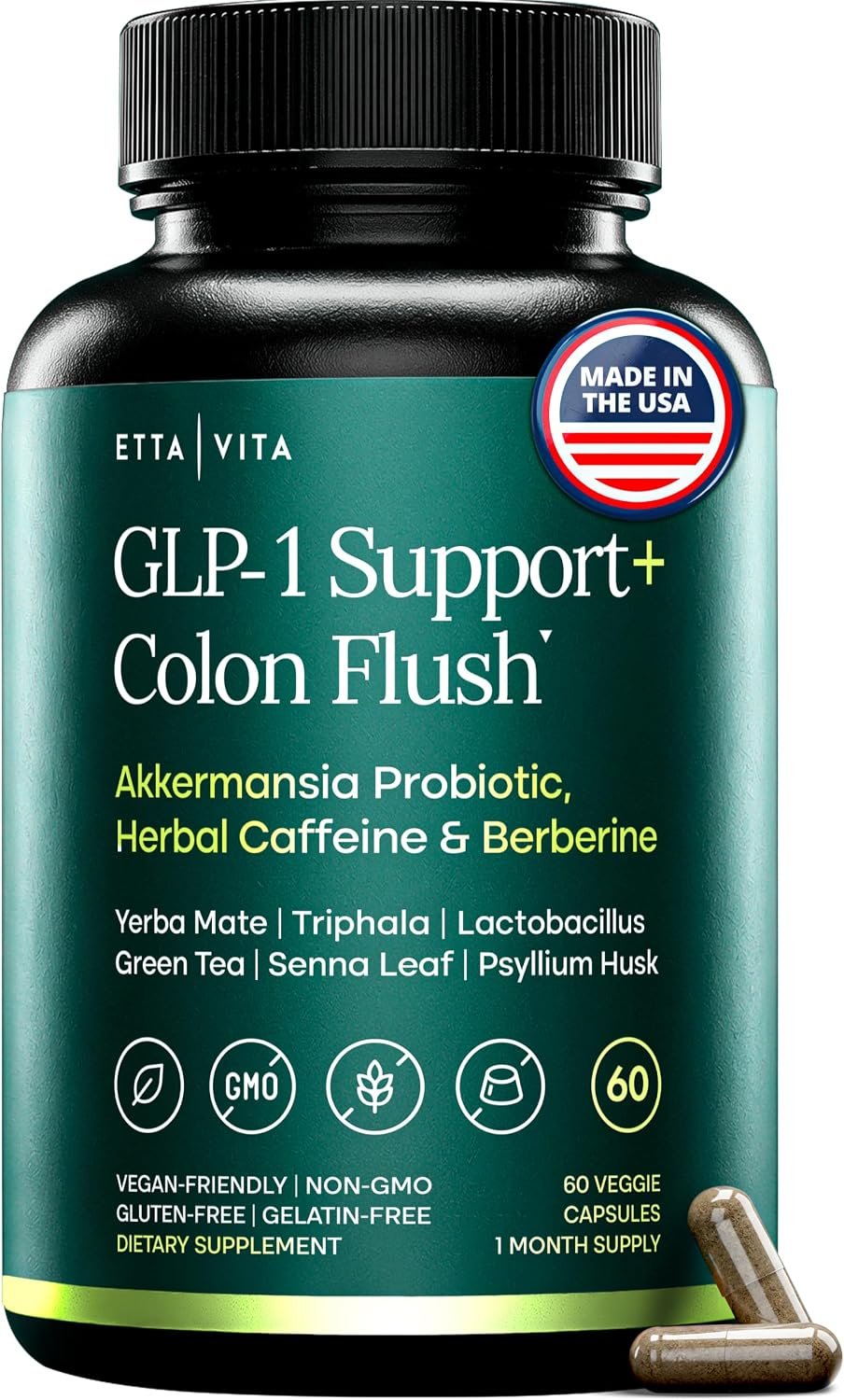 GLP-1 Colon Cleanse with Akkermansia and Berberine for Weight Management