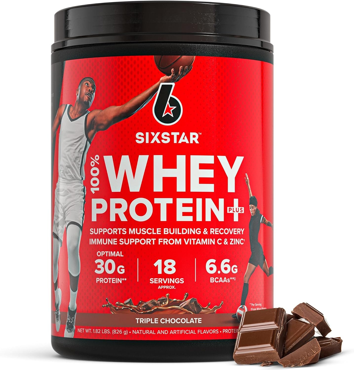Six Star Whey Protein Powder Plus – Triple Chocolate, 1.82LB