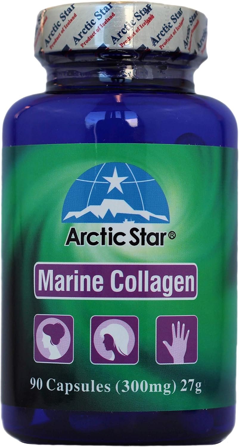 Arctic Star Marine Collagen-Vital Proteins Marine Collagen Peptides Supplement Pills for Healthy Skin Hair Nail – Hydrolyzed Collagen from Iceland – Joint Pain & Immune System Booster 90 Capsules