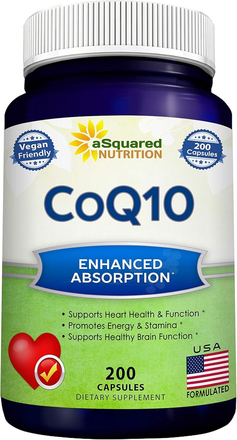 CoQ10 400mg – 200 Capsules – Co Q 10 Supplement – Coenzyme Q10 Pills – CQ10